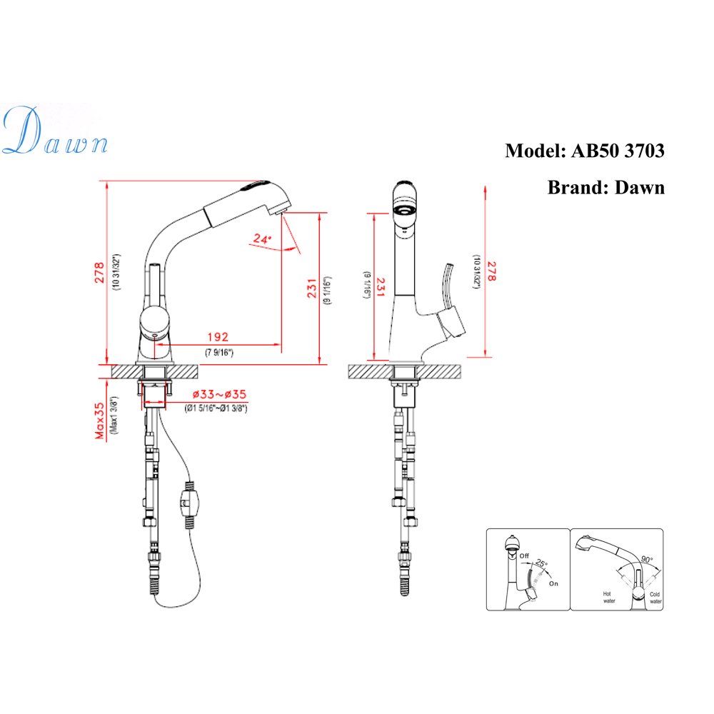 AB50 3703C Kitchen Faucet