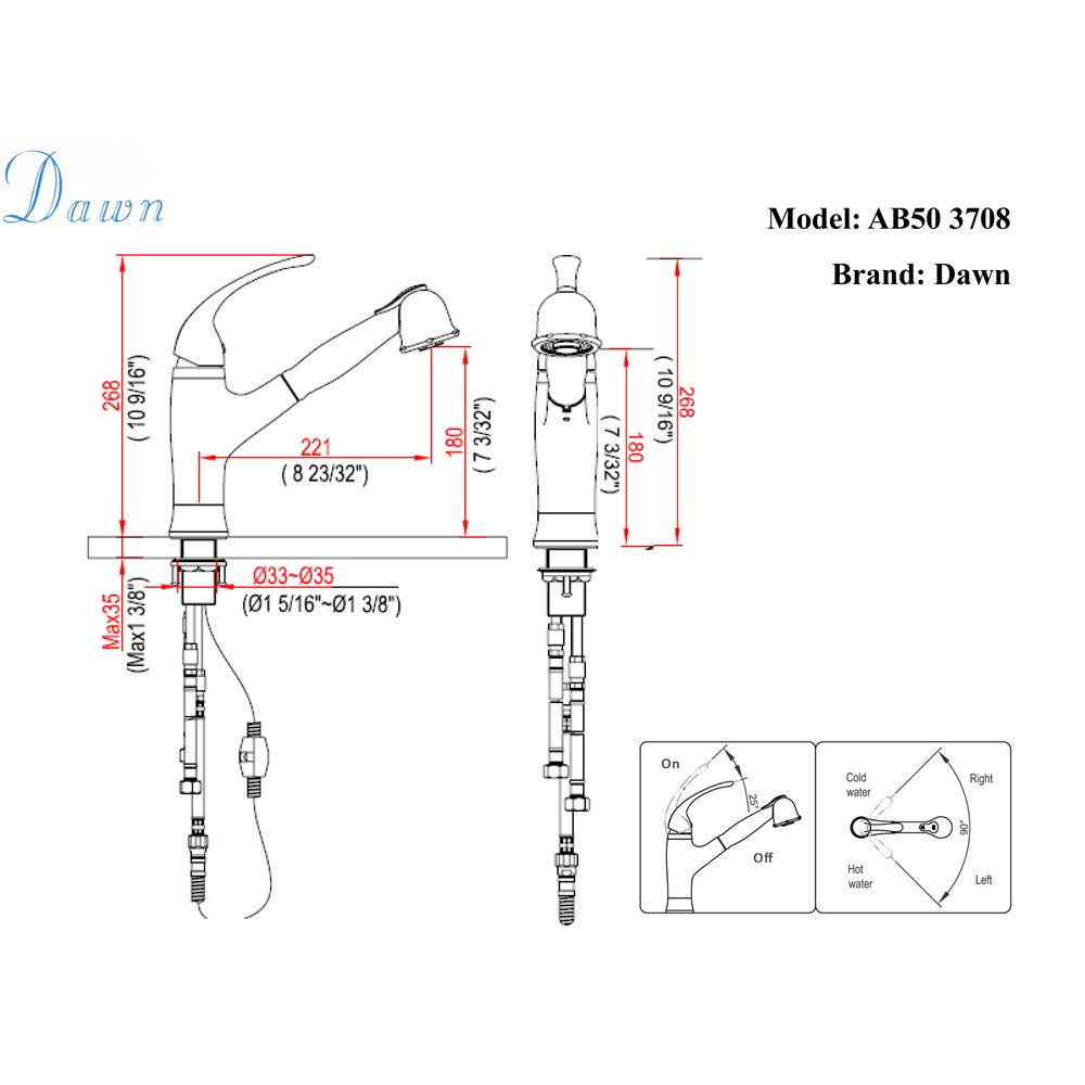 AB50 3708BN Kitchen Faucet