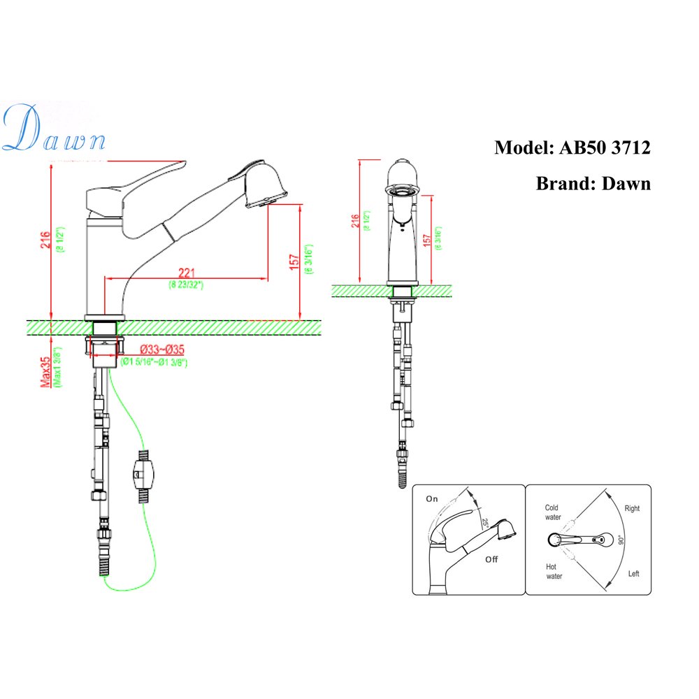 AB50 3712BN Kitchen Faucet