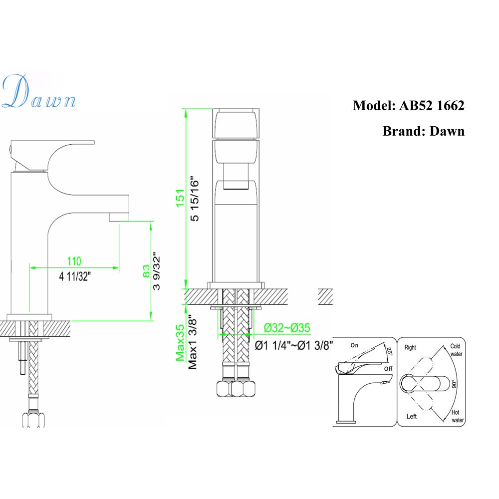 AB52 1662C Lavatory Faucet