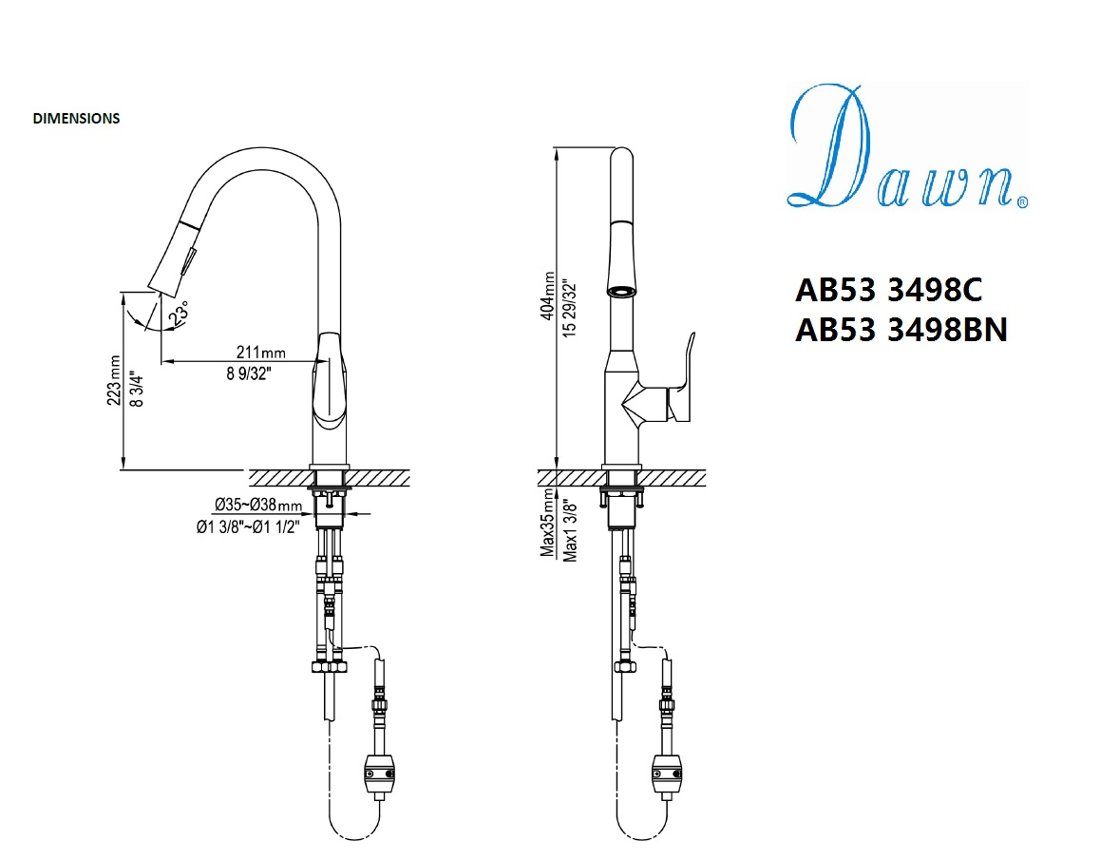 AB53 3498BN Kitchen Faucet