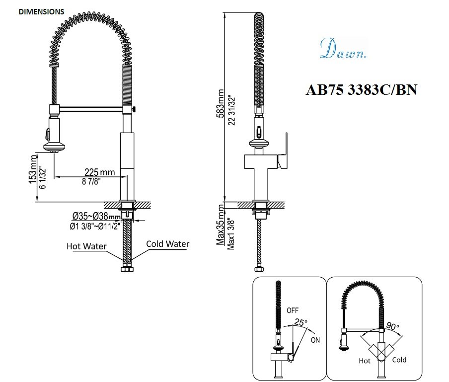 AB75 3383C Kitchen Faucet