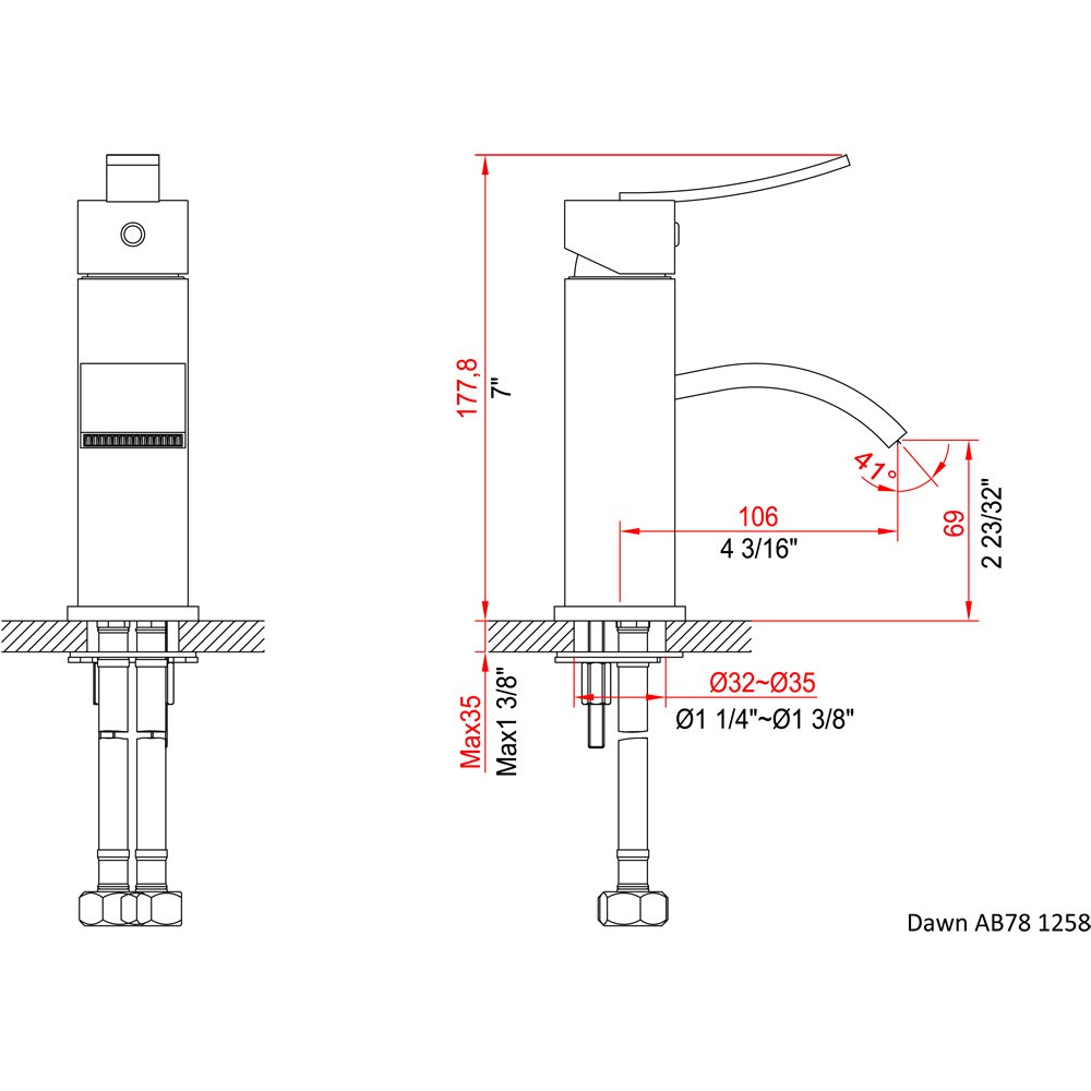 AB78 1258MAG Lavatory Faucet