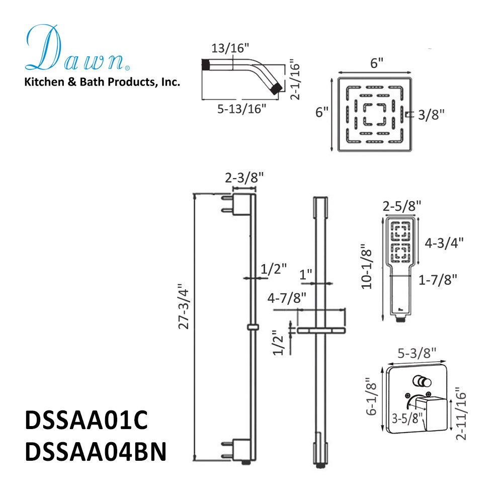 Acadia DSSAA01C Shower Set