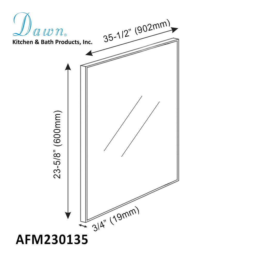 AFM230135MB Matte Black Framed Mirror
