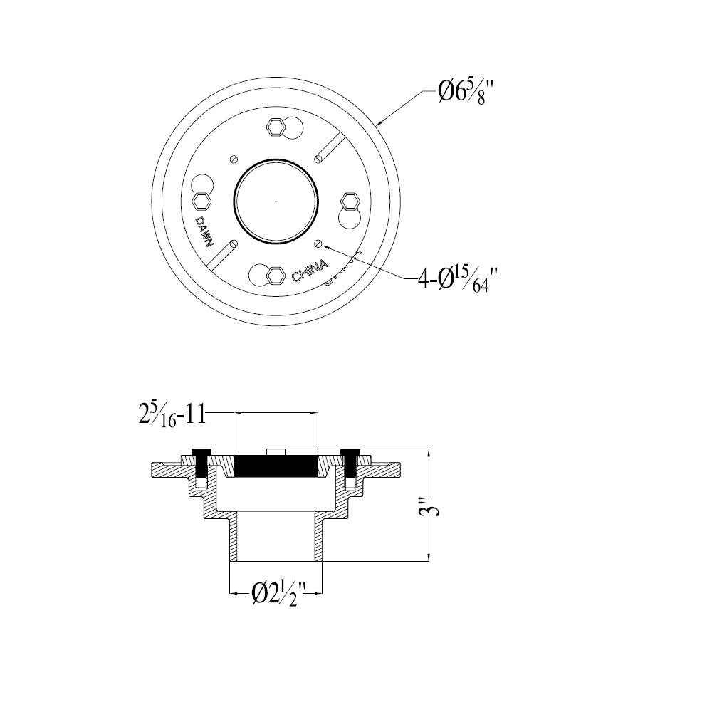 Cast Iron Drain Base SDB060205