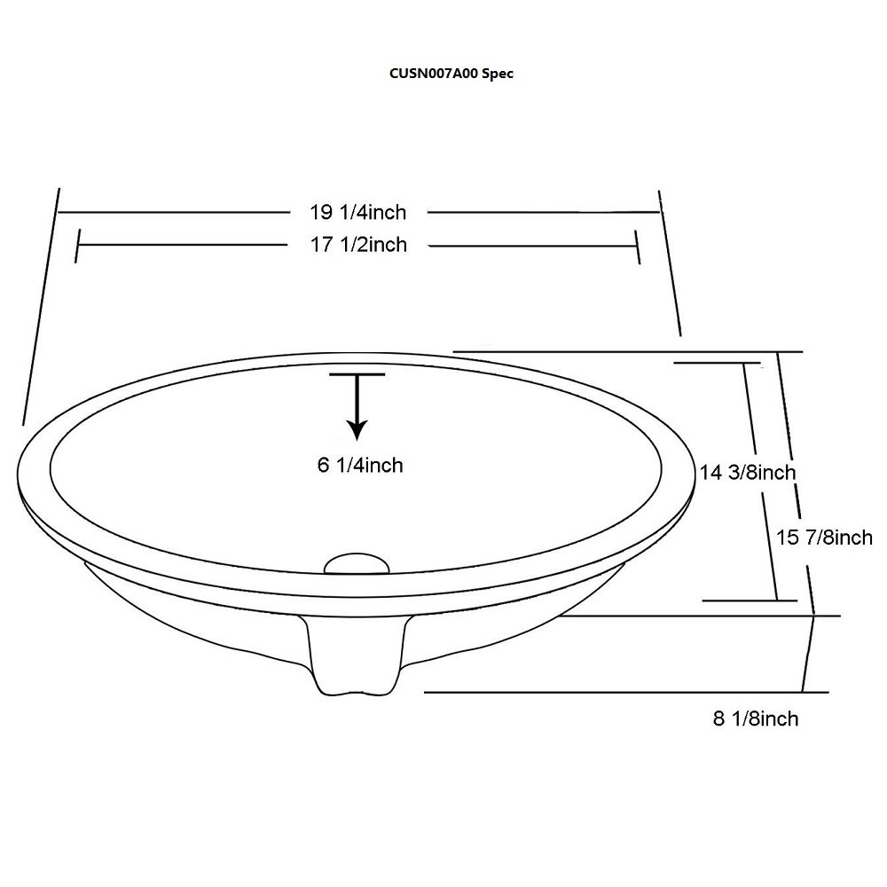 Ceramic Undermount Sink CUSN007A00