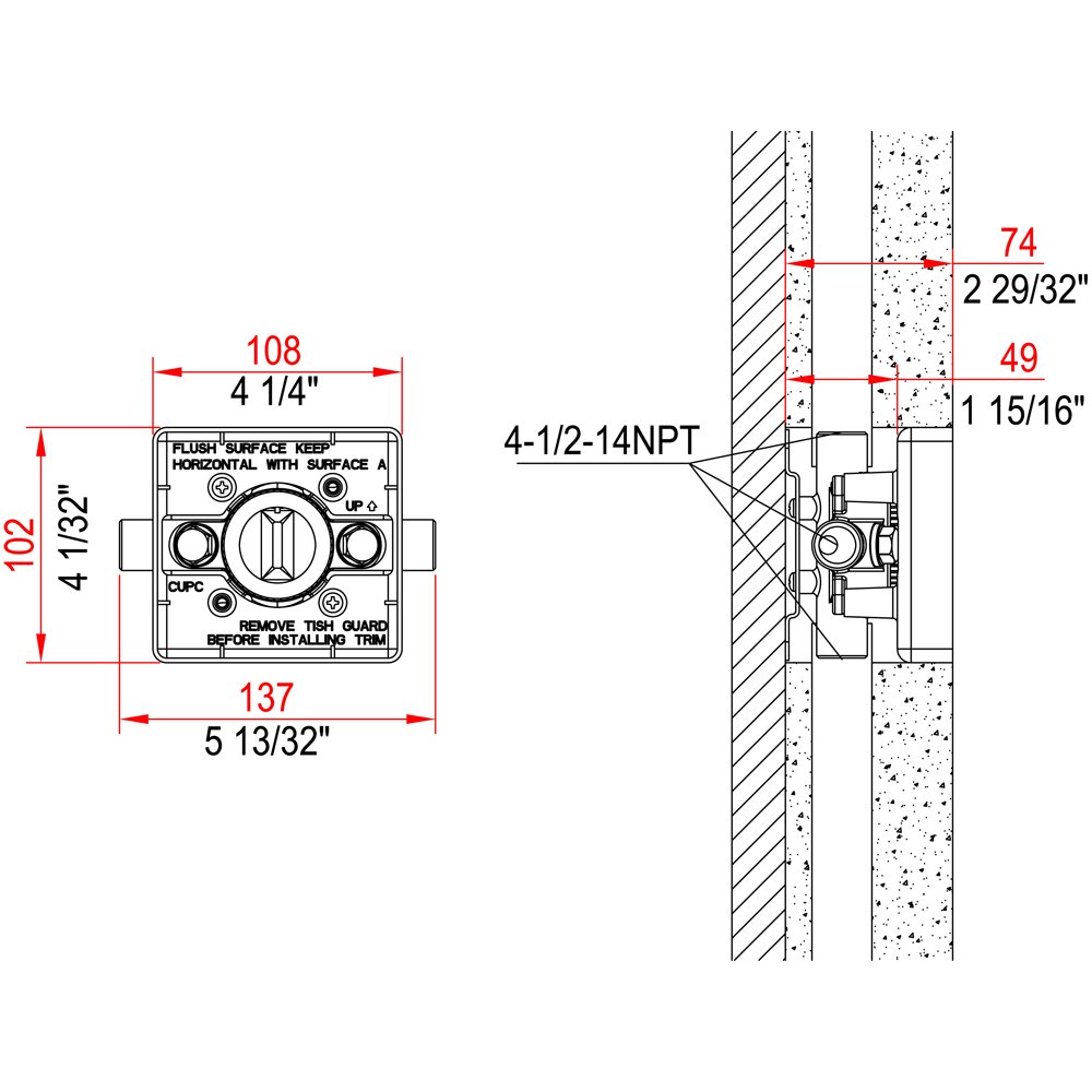 D1267200 Shower Valve (Single)