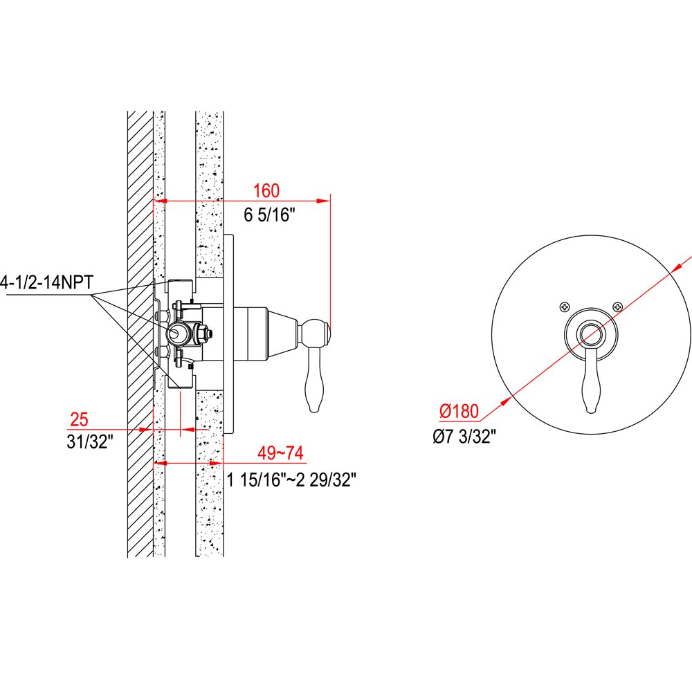 D2221501C Shower Trim