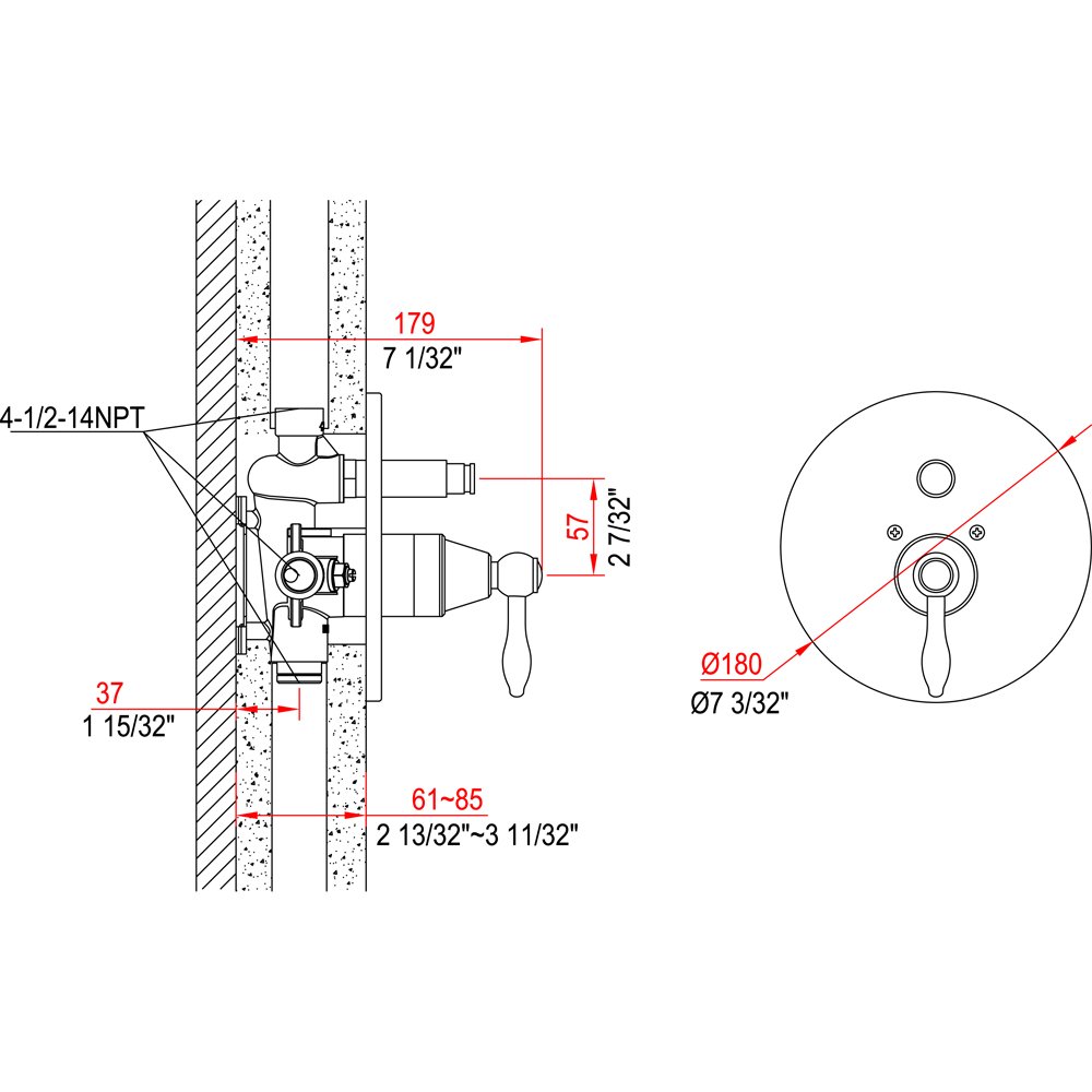 D2221601C Shower Trim
