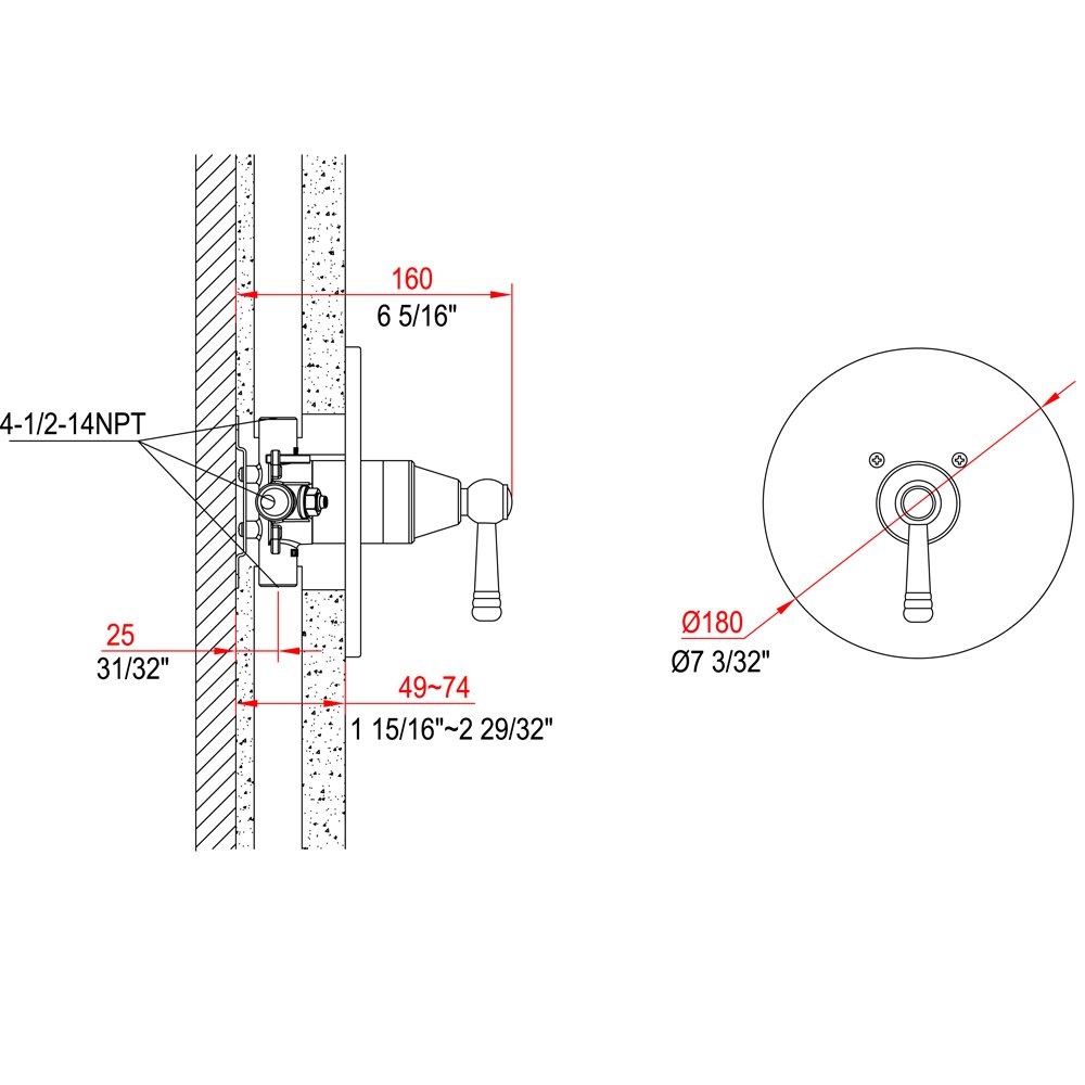 D2221901BN Shower Trim