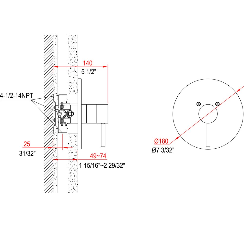 D2222201C Shower Trim