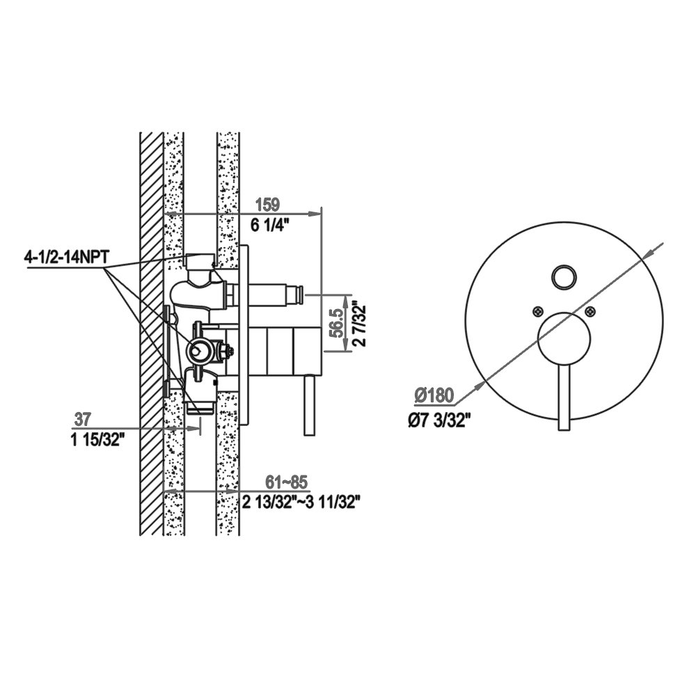 D2222301C Shower Trim