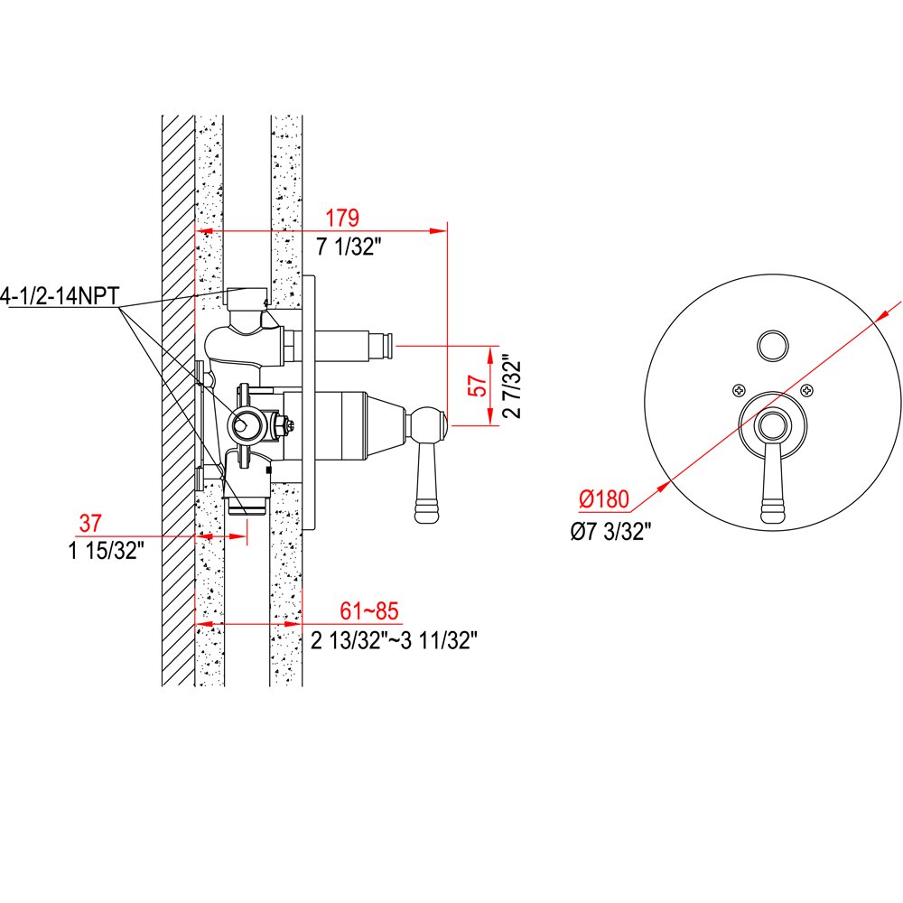 D2225601C Shower Trim