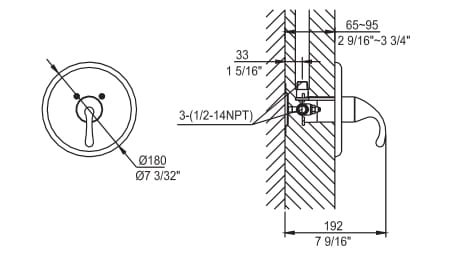 D2230701C Shower Trim