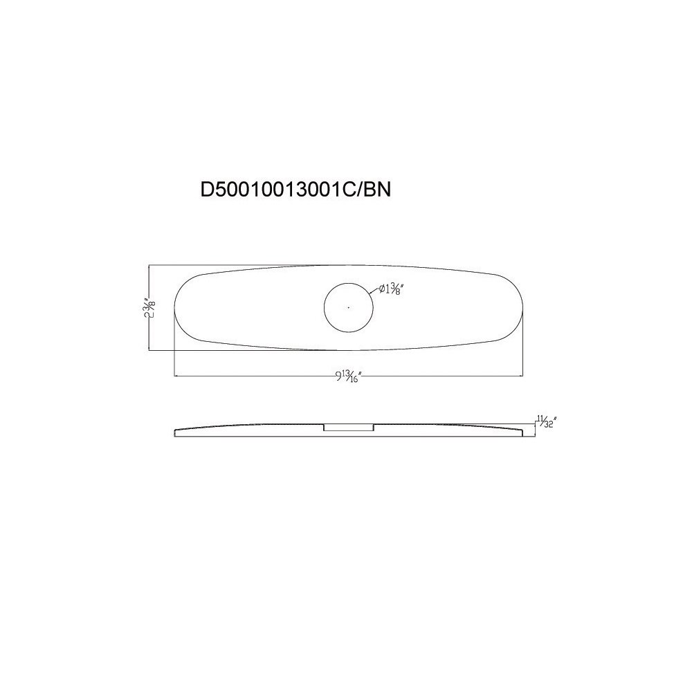 D510013001MB Escutcheon/ Faucet Hole Plate
