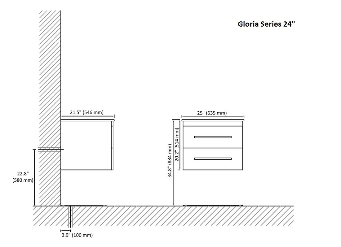 Gloria Vanity Set 36" AAGL-3603