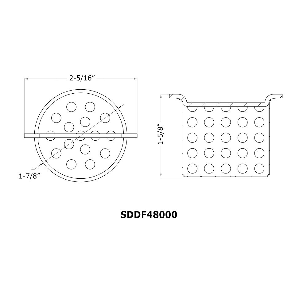 Hair & Debris Strainer SDDF48000MAG, Matte Gold
