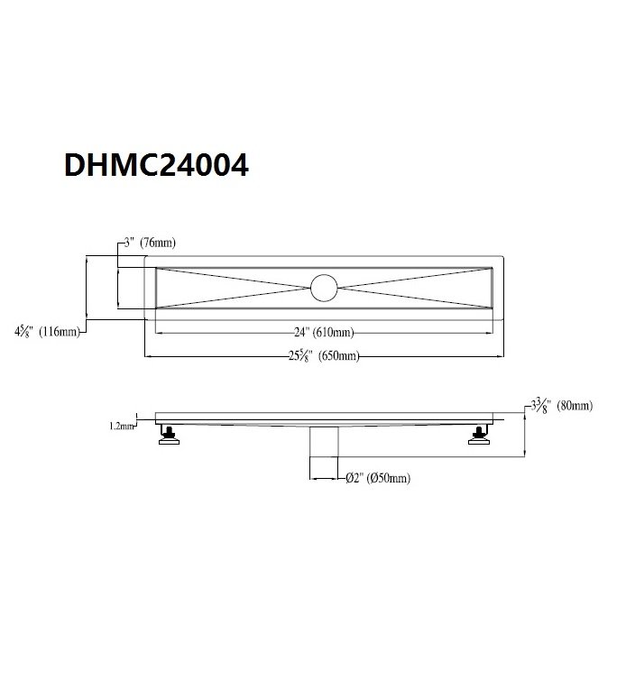 Hot Mop Drain Channel 24" DHMC24004
