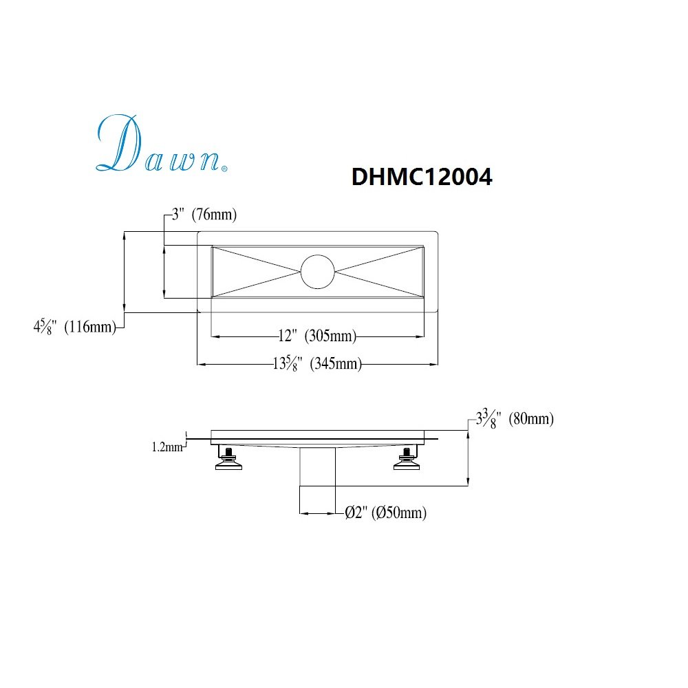 Hot Mop Drain Channel for 12" Drain DHMC12004