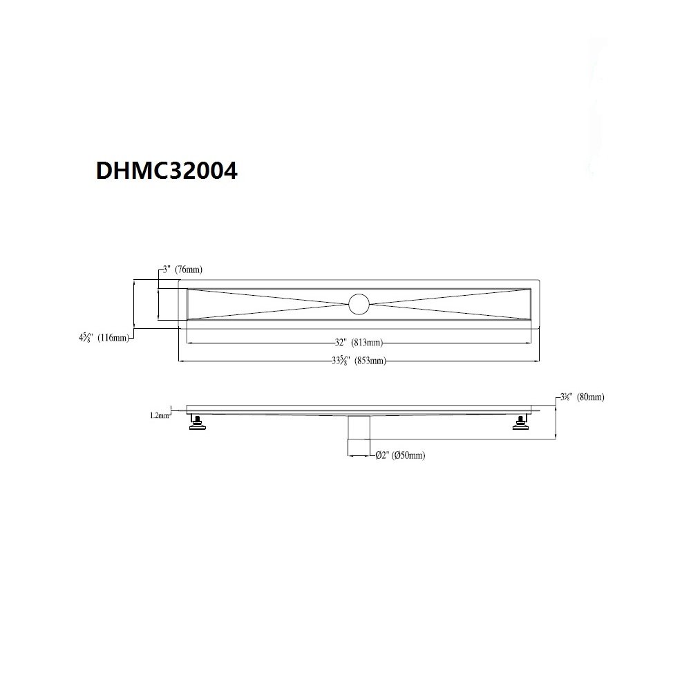 Hot Mop Drain Channel for 32" drain DHMC32004