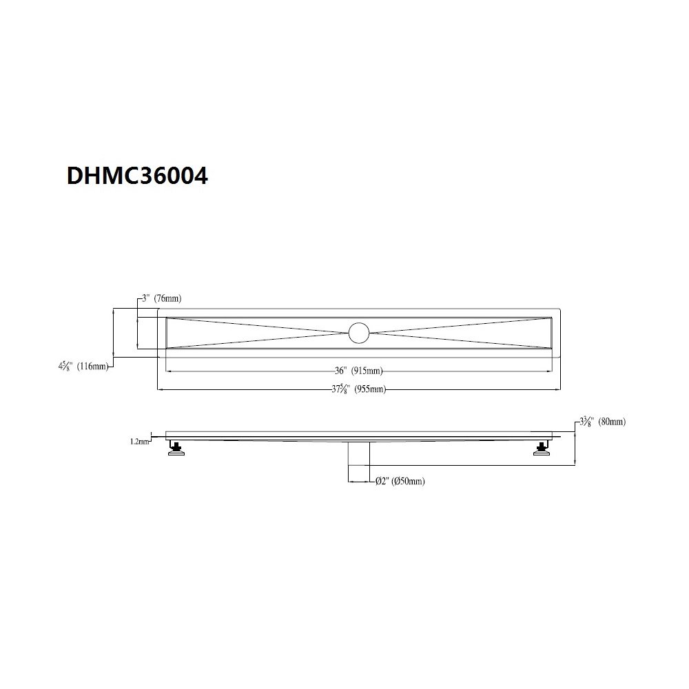 Hot Mop Drain Channel for 36" Drain DHMC36004