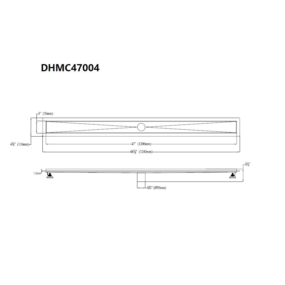 Hot Mop Drain Channel for 47" Drain DHMC47004