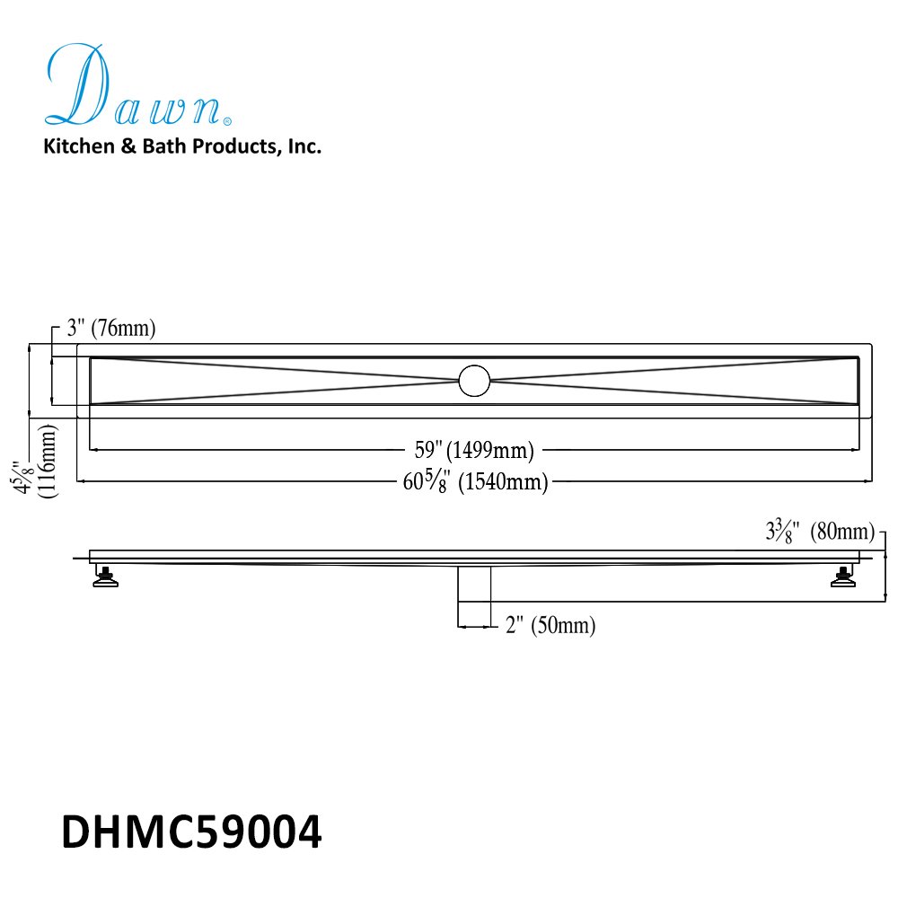 Hot Mop Drain Channel for 59" Drain DHMC59004