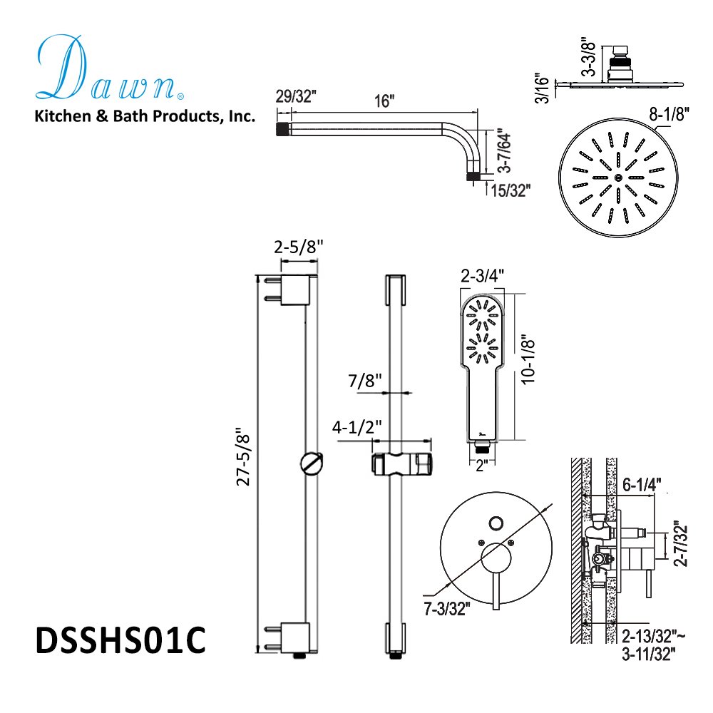 Hot Spring DSSHS01C Shower Set