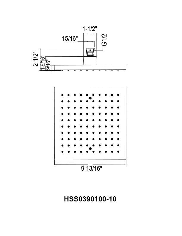 HSS0390100-10 Rainhead