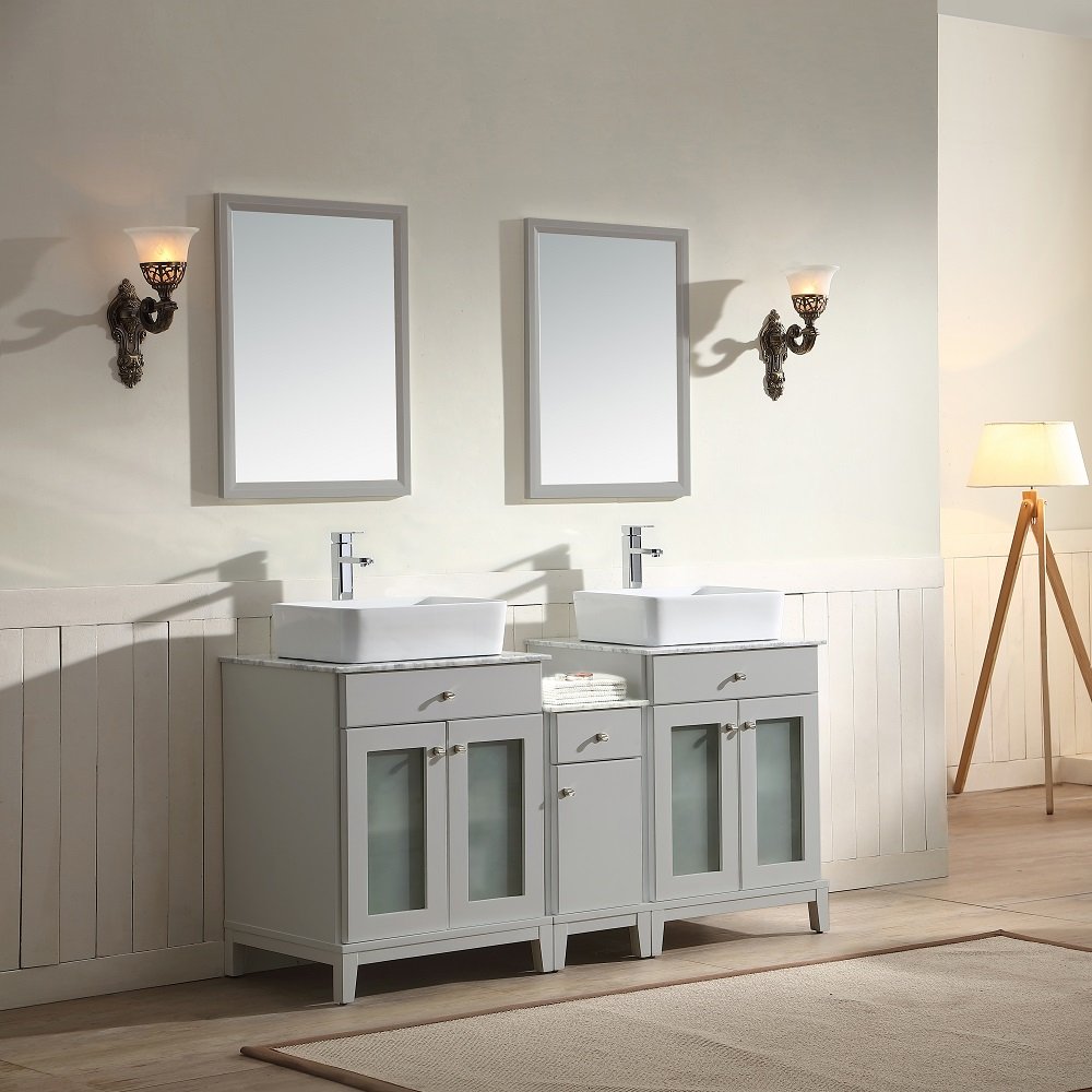Julie Vanity Set 60" AAJU-6004 Light Grey