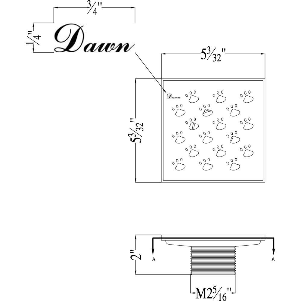 Memuru River Series 5" Square SMU050504 (screw-in)