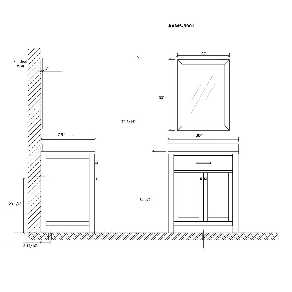Milan Vanity Set AAMS-3001