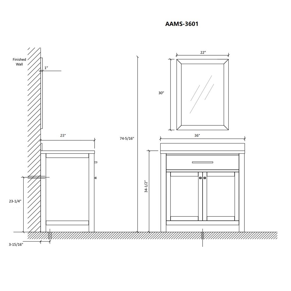Milan Vanity Set AAMS-3601