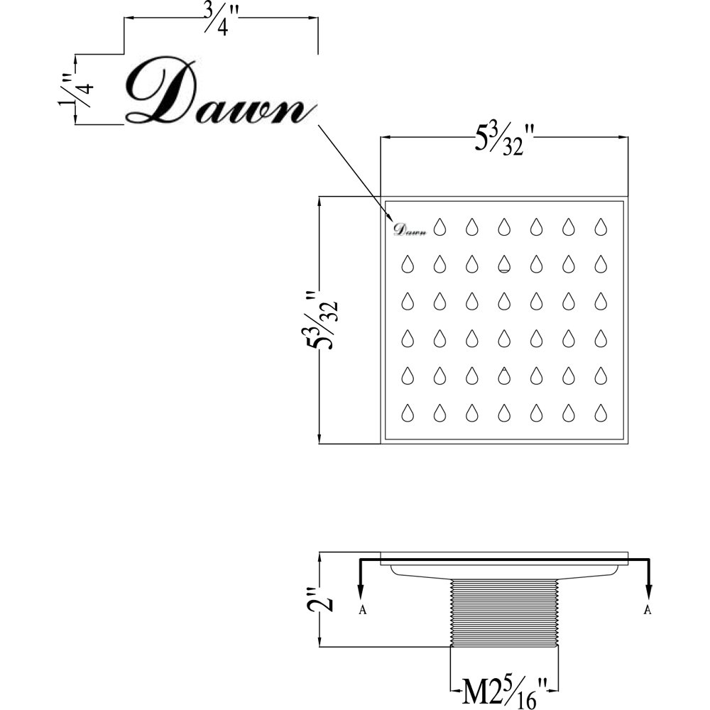 Nile River Series 5" Square SNE050504 (screw-in)