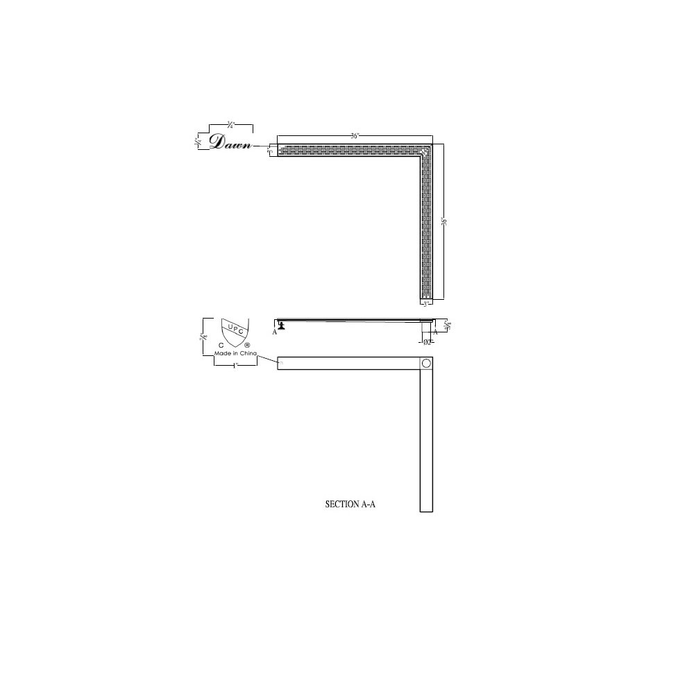 Rio Orinoco River Series Corner Drain ZRO360304