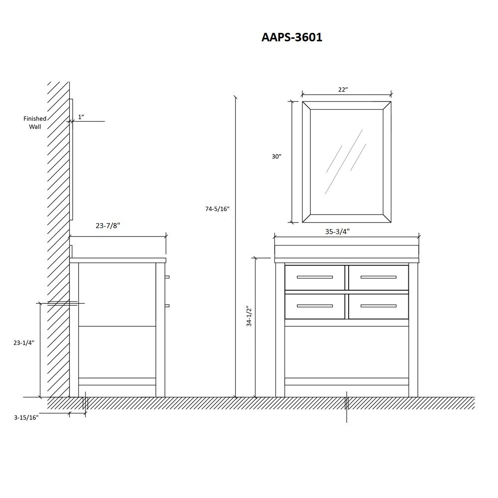 Rome Vanity Set 63" UN8808-06