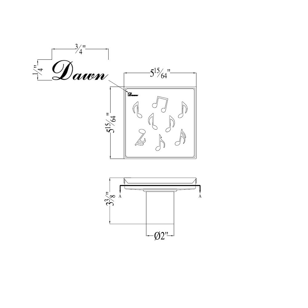 Seine River Series 5" Square LSE050504 (push-in)