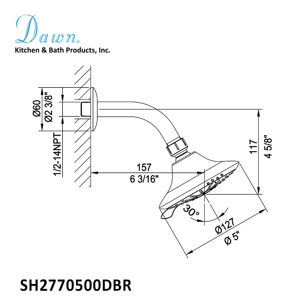 SH2770500DBR Showerhead