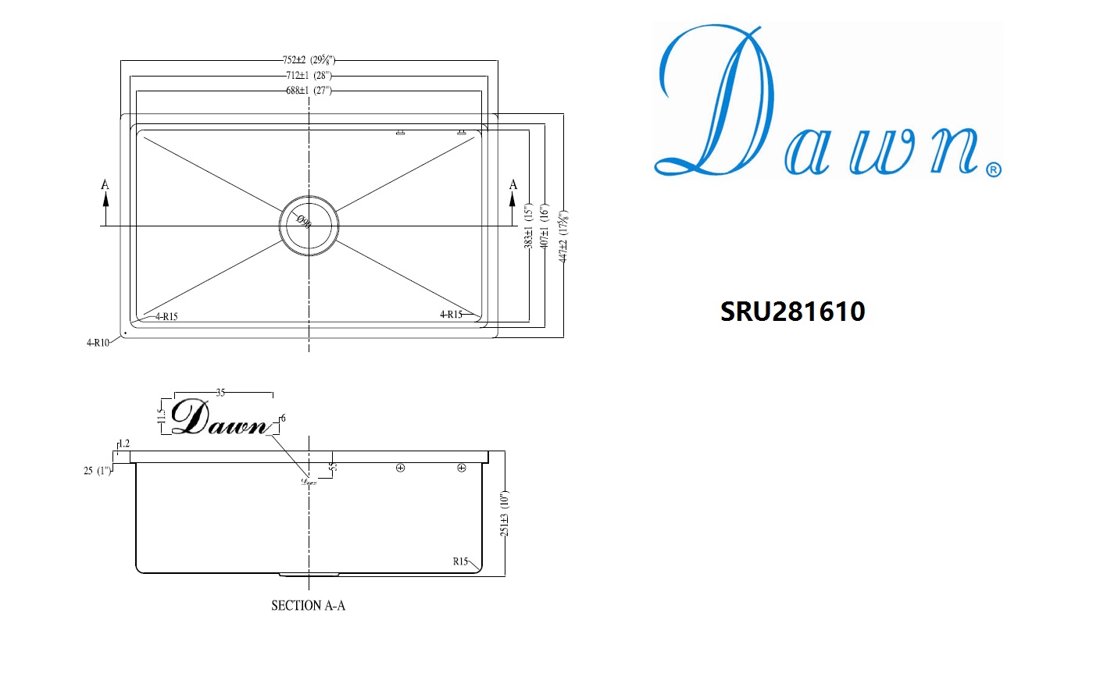 SRU281610 Kitchen Sink