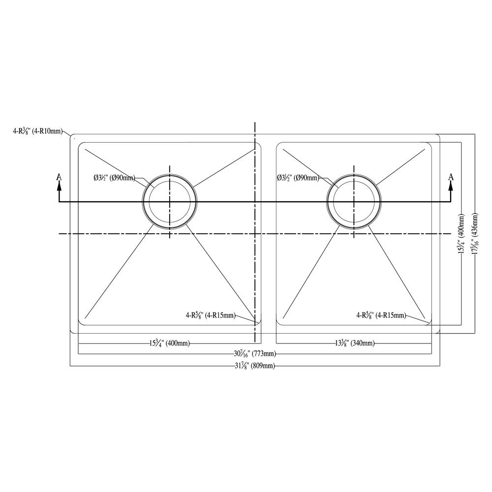 SRU301616R-N Kitchen Sink