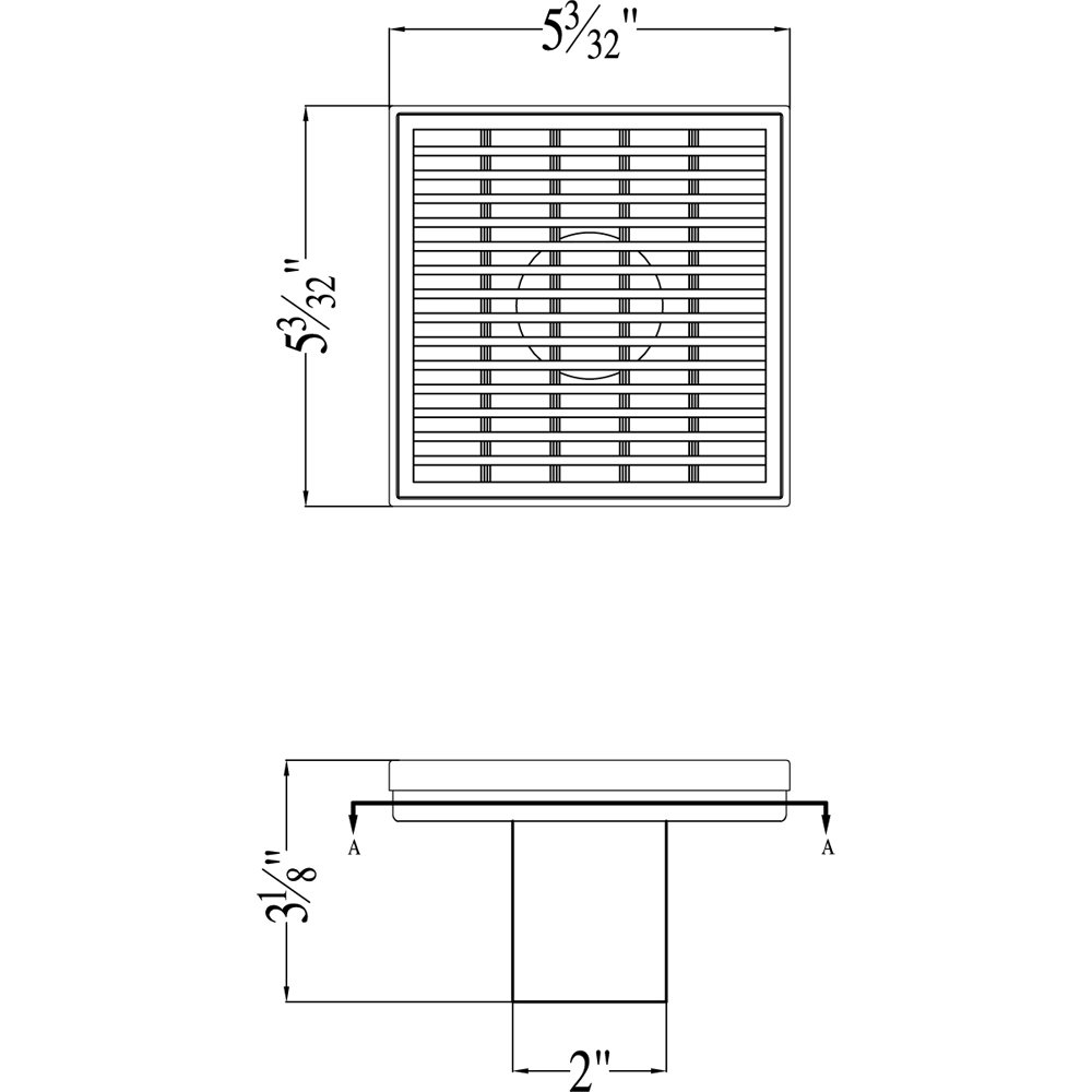 Wheaton River Series 5" Square SWN050504 (push-in)