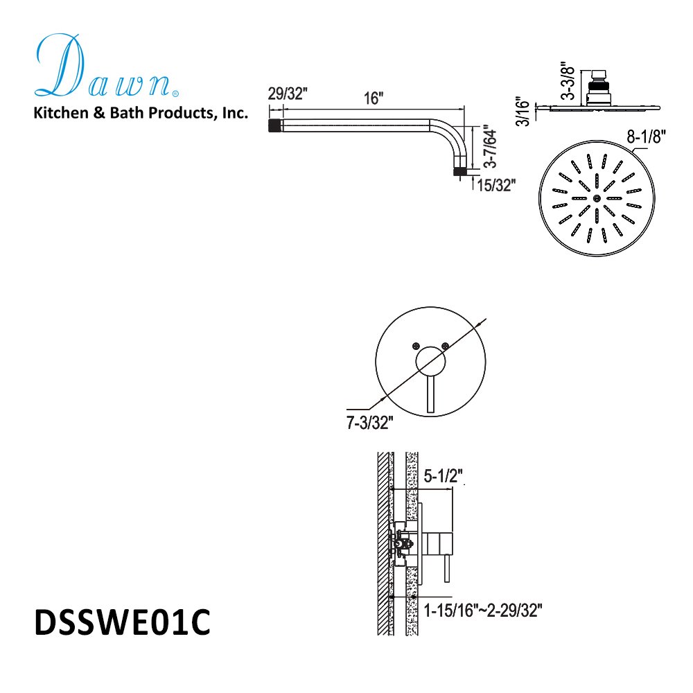 Wind Cave DSSWE01C Shower Set