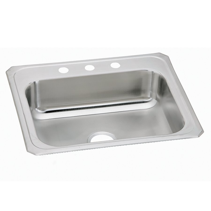 Celebrity® Stainless Steel 25" x 21-1/4" x 6-7/8" Single Bowl Drop-in Sink