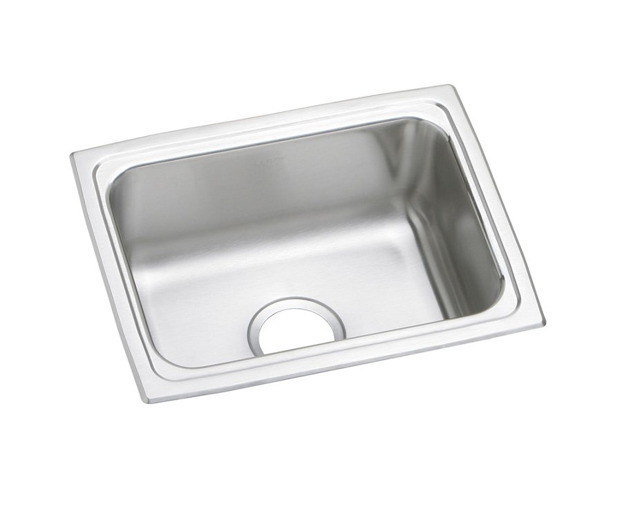 Lustertone® Classic Stainless Steel 25" x 19-1/2" x 12-1/8" Single Bowl Drop-in Sink