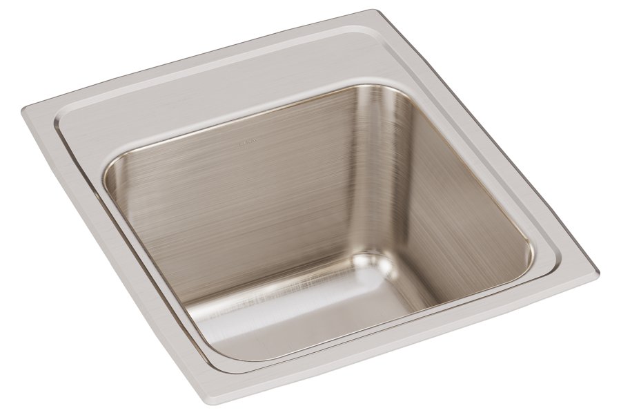 Lustertone® Classic Stainless Steel 15" x 17-1/2" x 10" Single Bowl Drop-in Sink