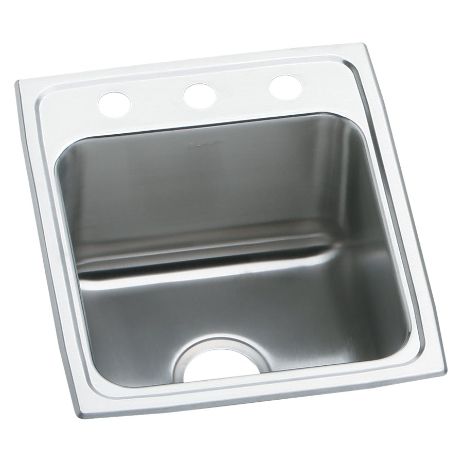 Lustertone® Classic Stainless Steel 17" x 20" x 10-1/8" Single Bowl Drop-in Sink