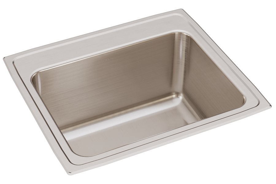 Lustertone® Classic Stainless Steel 25" x 22" x 12-1/8" Single Bowl Drop-in Sink