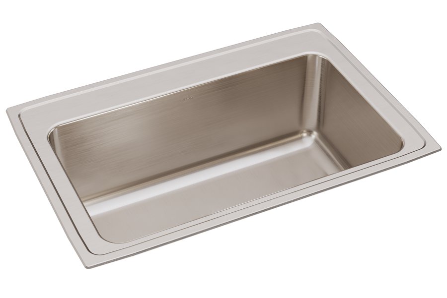 Lustertone® Classic Stainless Steel 33" x 22" x 11-5/8" Single Bowl Drop-in Sink