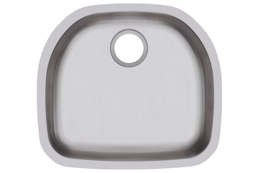 Dayton® Stainless Steel 23-1/2" x 21-1/8" x 9" Single Bowl Undermount Sink